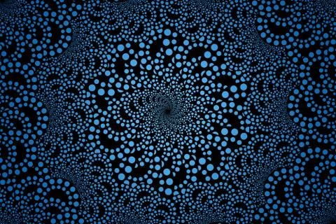 Fractal Blue Circles Stock Illustration