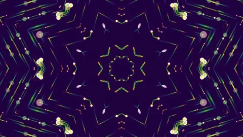 Fractal Blue Kaleidoscopic Background. Loop Stock Footage 73766015