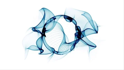 Fractal blue light forms fluid patterns - Light Moves 0108 HD, 4K Stock Video Stock Footage 73779275