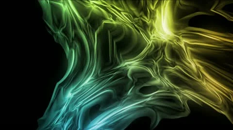 Fractal Blue Yellow Stock Footage 12048105