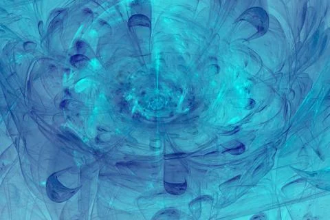 Fractal Blurs with blue background Stock Illustration
