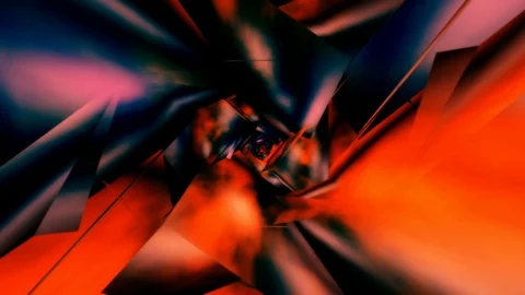 Fractal burned tunnel Stock Footage 99439423