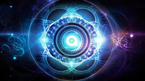 Fractal burst background Stock Illustration