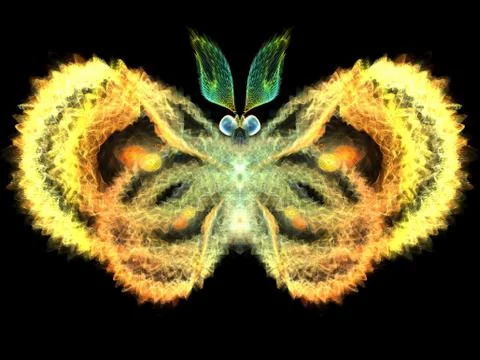 Fractal Butterfly Illustrazione stock