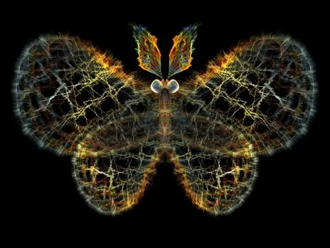 Fractal Butterfly Stock Illustration
