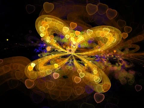 Fractal butterfly Stock Illustration