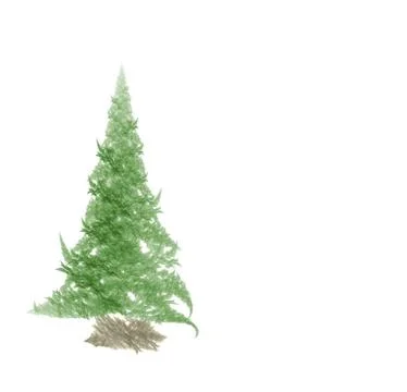 Fractal christmas tree Stock Photos