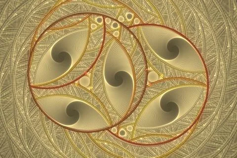 Fractal circle fantasy pattern イラスト素材