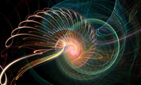 Fractal Clear Nautilus Shell Background - Fractal Art 스톡 일러스트