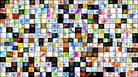 Fractal collage Stock Illustration