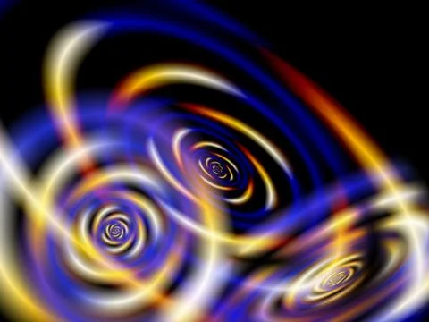 Fractal colored ovals Stock Illustration
