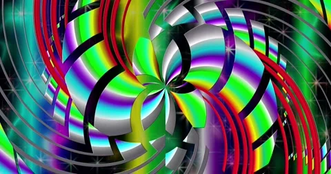 Fractal of the colors of the rainbow Stock Footage 144673369