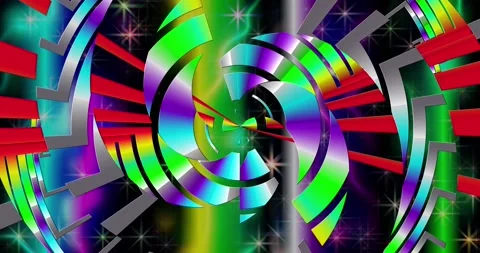 Fractal of the colors of the rainbow Stock Footage 144673571