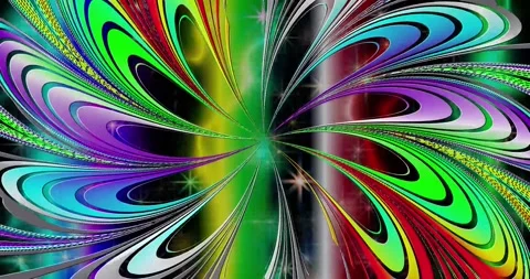 Fractal of the colors of the rainbow Stock Footage 144673608