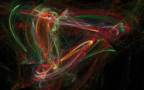 Fractal composition on black background. Stock Illustration