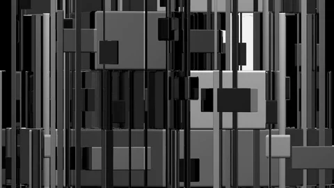 Fractal Constraction Abstract Background With Luma Matte 1 Stock Footage 122503941