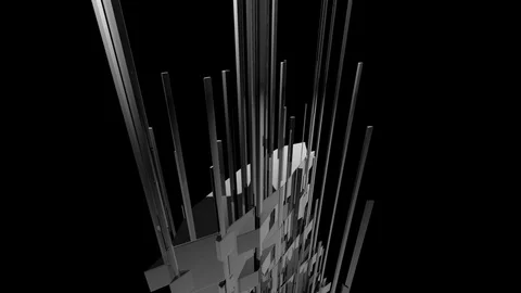 Fractal Constraction Abstract Background With Luma Matte 5 Stock Footage 122503977