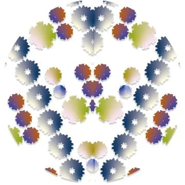 Fractal Creative Gradient Vector Shapes for Multi Purpose Artwork Stock Illustration