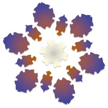 Fractal Creative Gradient Vector Shapes for Multi Purpose Artwork 库存插图