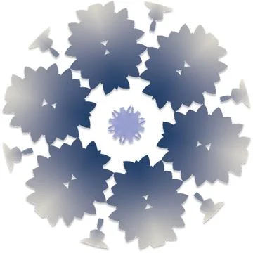Fractal Creative Gradient Vector Shapes for Multi Purpose Artwork Illustrazione stock