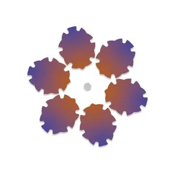 Fractal Creative Gradient Vector Shapes for Multi Purpose Artwork Stock Illustration