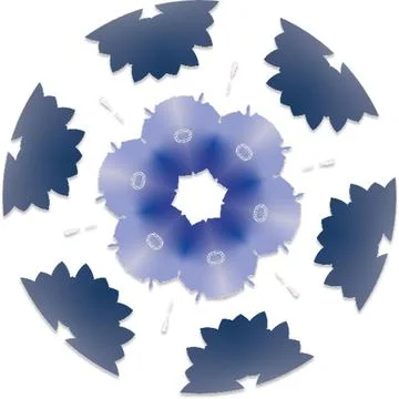 Fractal Creative Gradient Vector Shapes for Multi Purpose Artwork Illustrazione stock