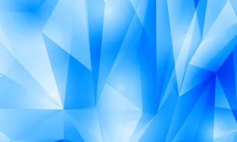 Fractal crystal abstract blue background. Abstract low poly blue geometric  Stock-Illustration