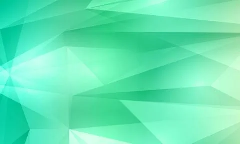 Fractal crystal abstract green background. Abstract low poly green geometric  스톡 일러스트