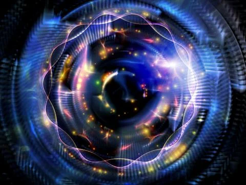 Fractal Disc Background Illustrazione stock