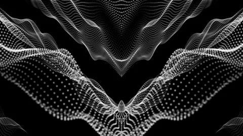 Fractal dot pattern moving downward Stock Footage 260281164