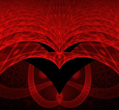 Fractal eagle fantasy Illustrazione stock