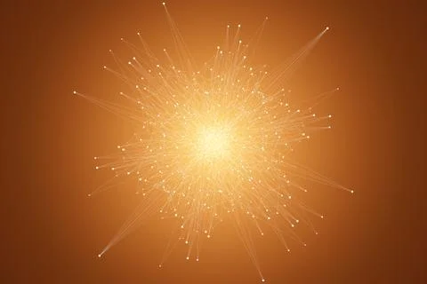 Fractal element with compounds lines and dots. Big data complex. Graphic Stock Illustration