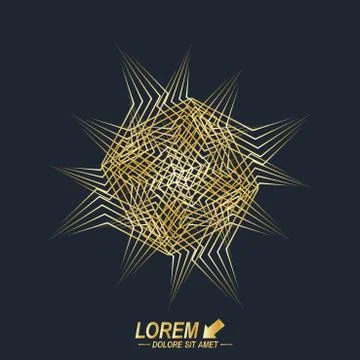 Fractal element. Virtual background communication or particle compounds. Digital Illustrazione stock