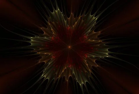 Fractal explosion star with gloss and lines Stock Illustration
