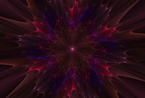 Fractal explosion star with gloss and lines Stock Illustration