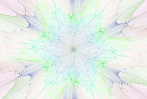 Fractal explosion star with gloss and lines Illustrazione stock