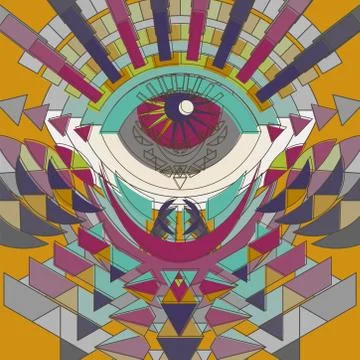 The fractal Eyes Illustrazione stock