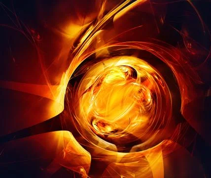 Fractal fire meteorite Stock Illustration