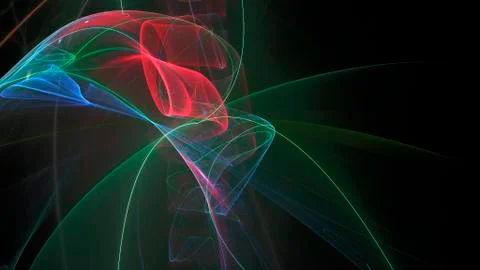 Fractal flame Background abstract light streaks Stock Photos