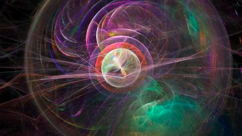 Fractal flame Background abstract light streaks Stock Photos