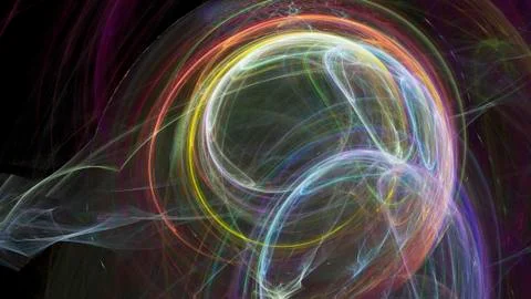 Fractal flame Background abstract light streaks Stock Photos