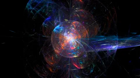 Fractal flame Background abstract light streaks Stock Photos