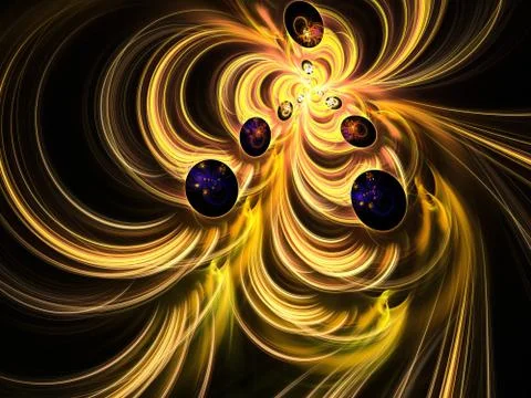 Fractal flames Stock Illustration