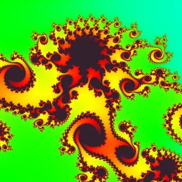 Fractal floral pattern Stock Illustration