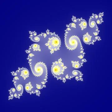 Fractal floral pattern Illustrazione stock