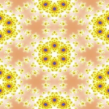 Fractal floral pattern Stock Illustration