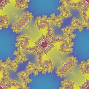 Fractal floral pattern Illustrazione stock