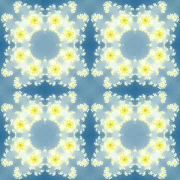 Fractal floral pattern Stock Illustration