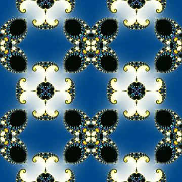 Fractal floral pattern Stock Illustration