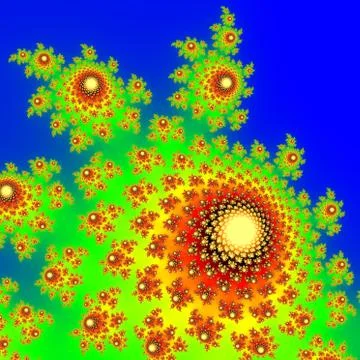 Fractal floral pattern Stock Illustration